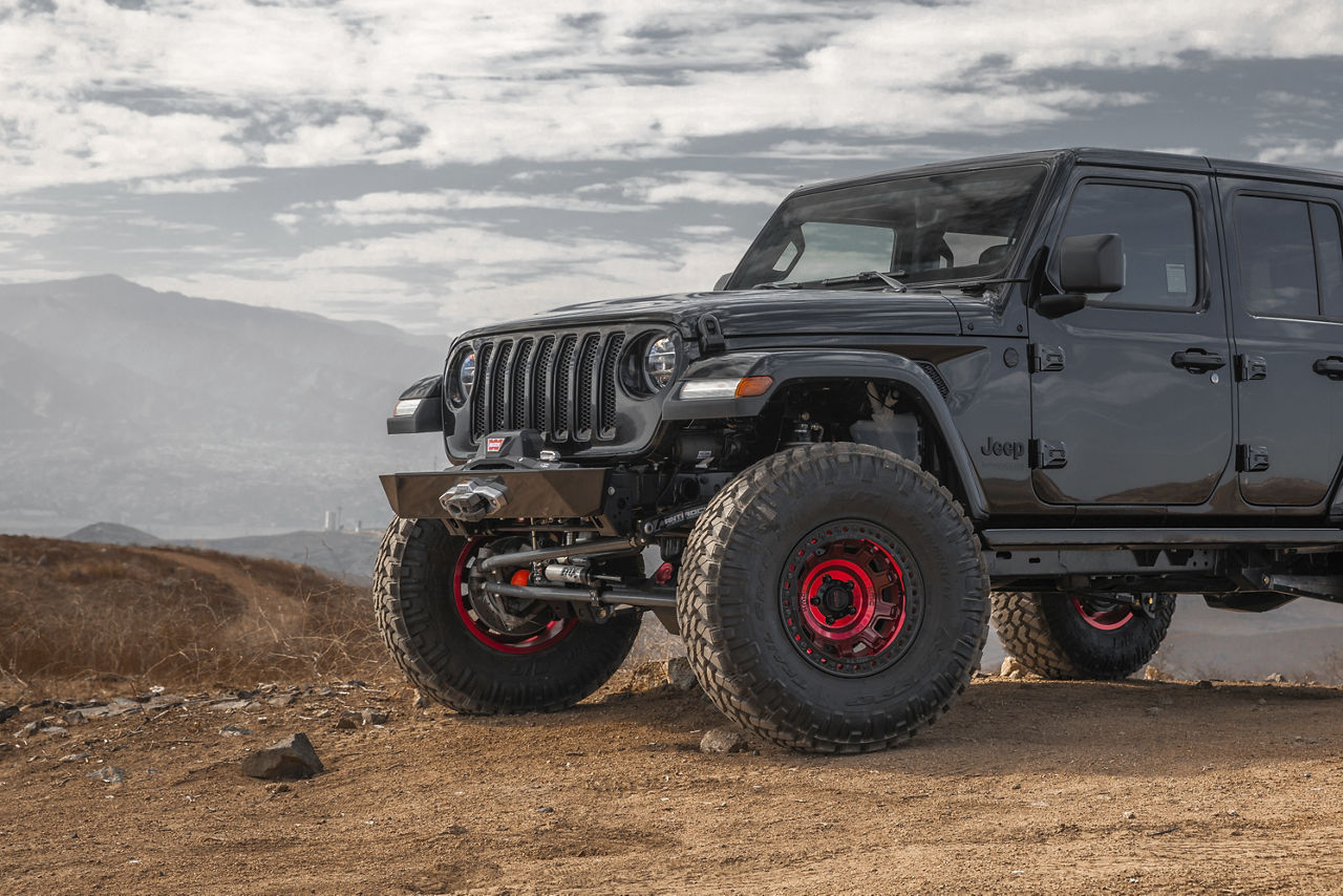 2019 Jeep Wrangler KMC TANK BEADLOCK Red KMC Wheels